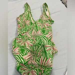 Lilly Pulitzer Green Bean Daisy Swimsuit